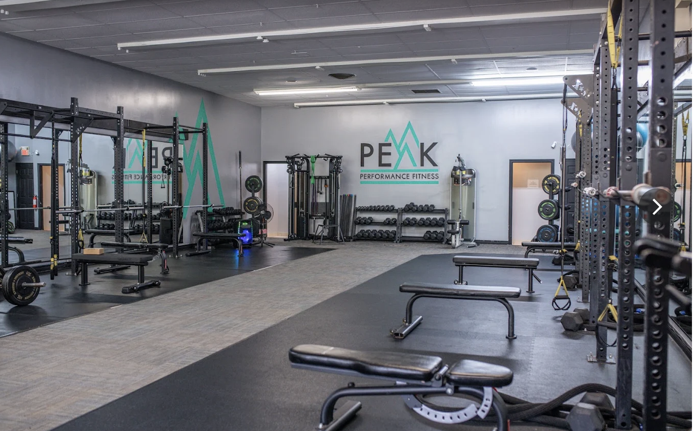 Peak Performance Fitness training floor in Orillia